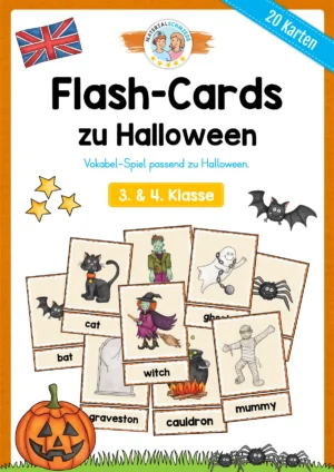 20 Flash-Cards zu Halloween (Englisch)