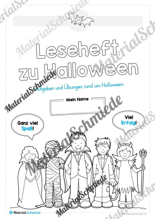 Leseheft Halloween (1. & 2. Klasse) GRATIS - Arbeitsblatt 01