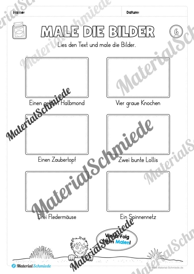 Leseheft Halloween (1. & 2. Klasse) GRATIS – Arbeitsblatt 07