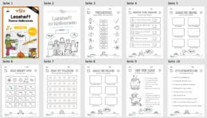 Leseheft Halloween (1. & 2. Klasse) GRATIS – Überblick