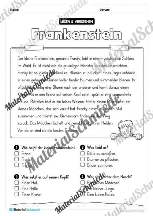 Halloween: Lesen & Verstehen mit Ankreuzen (Vorschau 04)