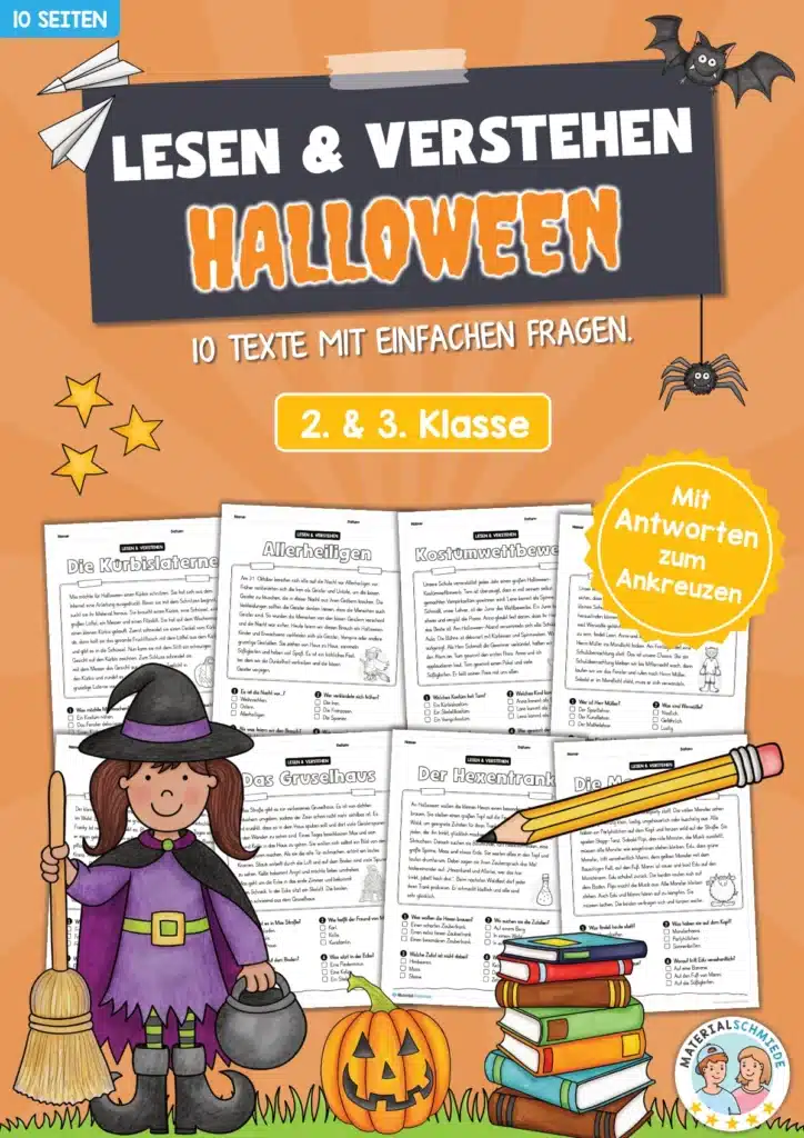 Halloween: Lesen & Verstehen mit Ankreuzen