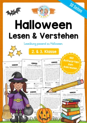 Halloween: Lesen & Verstehen mit Ankreuzen (2. & 3. Klasse)