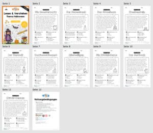 Halloween: Lesen & Verstehen mit Ankreuzen (Überblick)