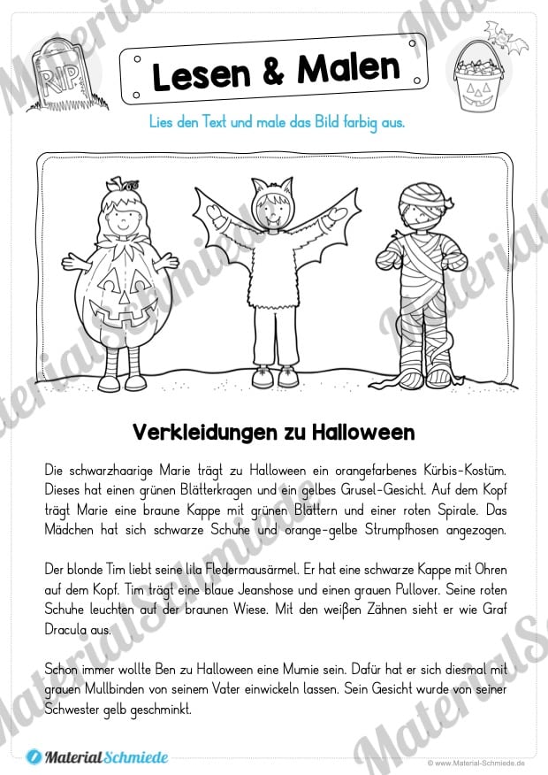 10 Leseübungen zu Halloween (Vorschau 03)