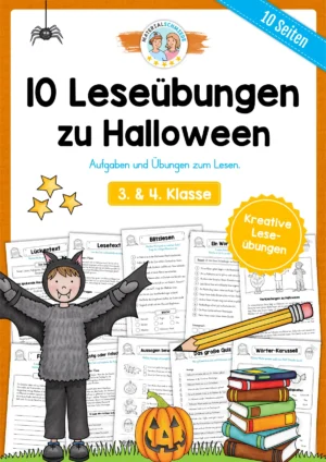 10 Leseübungen zu Halloween 3. & 4. Klasse (Lesen & Verstehen)