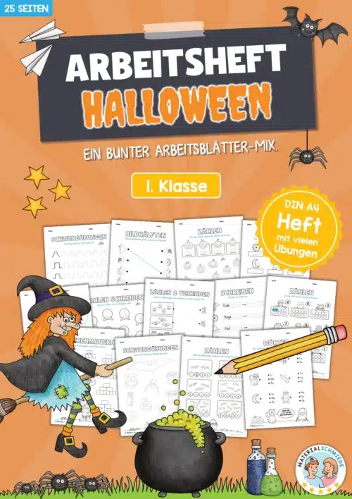 Arbeitsheft Halloween: 1. Klasse (25 Arbeitsblätter)