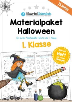 Materialpaket Halloween: 1. Klasse (25 Arbeitsblätter)