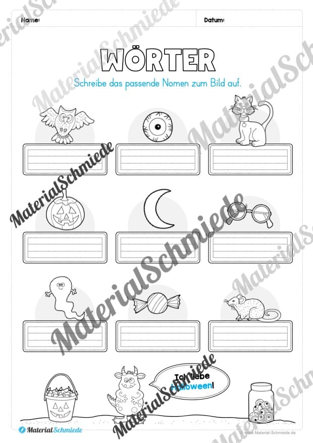 Materialpaket Halloween: 2. Klasse (Vorschau 03)