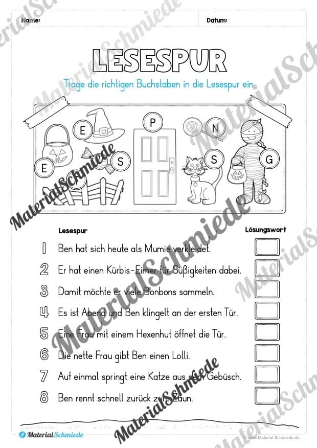 Materialpaket Halloween: 2. Klasse (Vorschau 21)