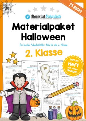 Materialpaket Halloween: 2. Klasse (25 Arbeitsblätter)