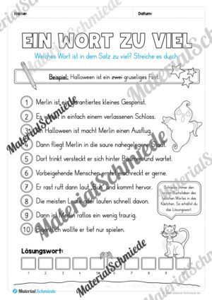 Materialpaket Halloween: 3. Klasse (Vorschau 21)