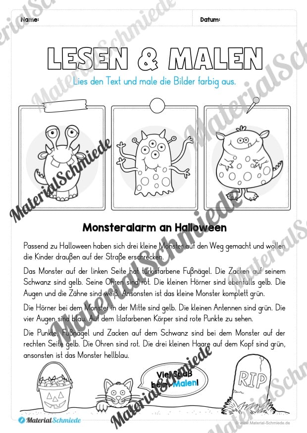 Materialpaket Halloween: 3. Klasse (Vorschau 25)