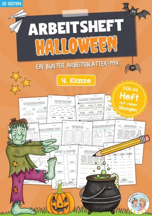 Arbeitsheft Halloween: 4. Klasse (25 Arbeitsblätter)