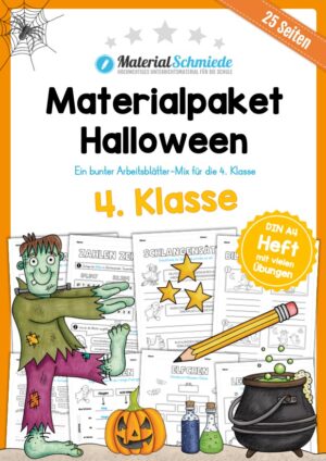Materialpaket Halloween: 4. Klasse (25 Arbeitsblätter)