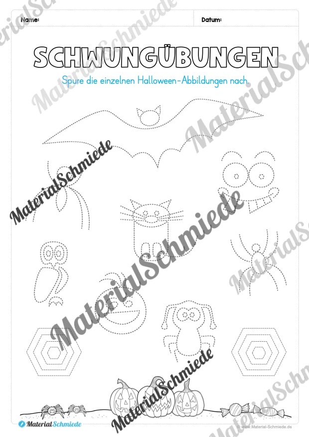 Materialpaket Halloween: Vorschule (Vorschau 18)