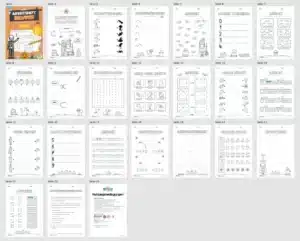 Arbeitsheft Halloween: Vorschule (20 Arbeitsblätter) – Überblick