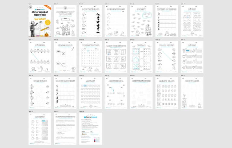 Materialpaket Halloween: Vorschule (Überblick)