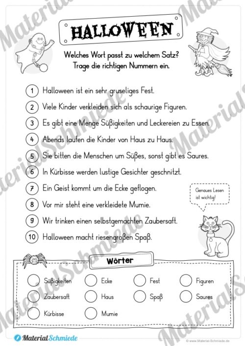 Blitzlesen Halloween