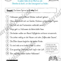 Leseübung zu Halloween: Ein Wort zu viel