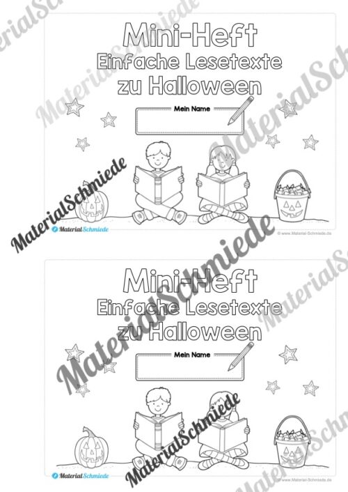 Mini-Heft: Lesetexte Halloween (1. & 2. Klasse) - Vorschau 01