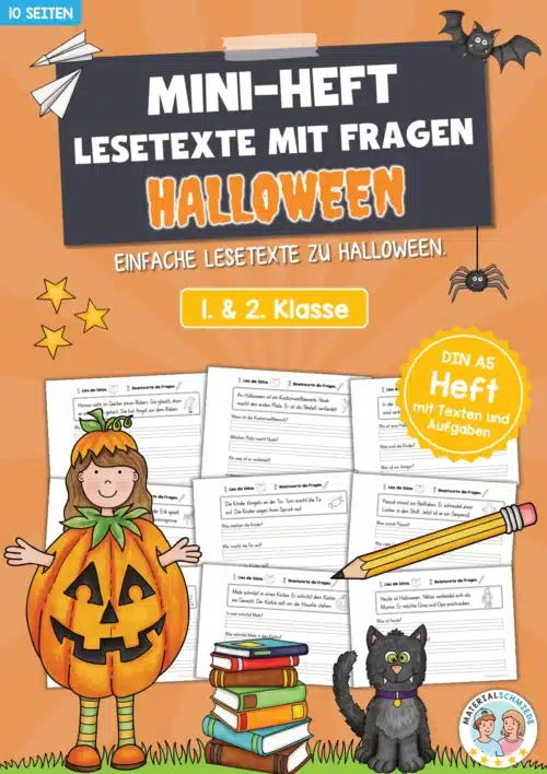 Mini-Heft: Lesetexte Halloween (1. & 2. Klasse)