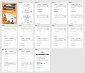 Mini-Heft: Lesetexte Halloween (1. & 2. Klasse) – Überblick