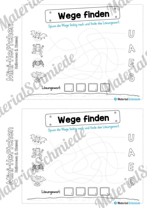 Mini-Heft: Halloween 1. Klasse (Vorschau 05)