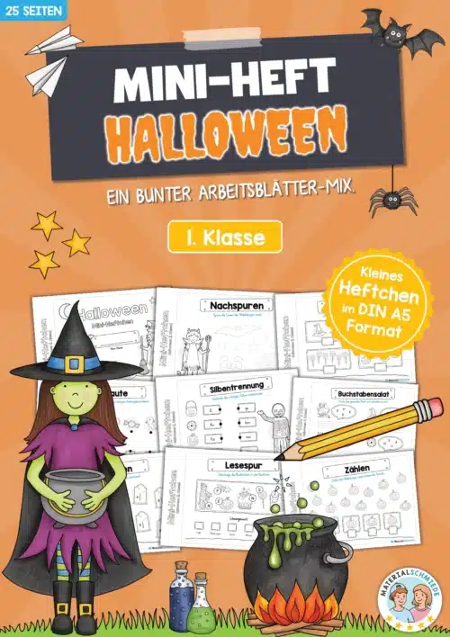Mini-Heft: Halloween - 1. Klasse (25 Arbeitsblätter)