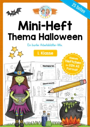 Mini-Heft: Halloween - 1. Klasse (25 Arbeitsblätter)