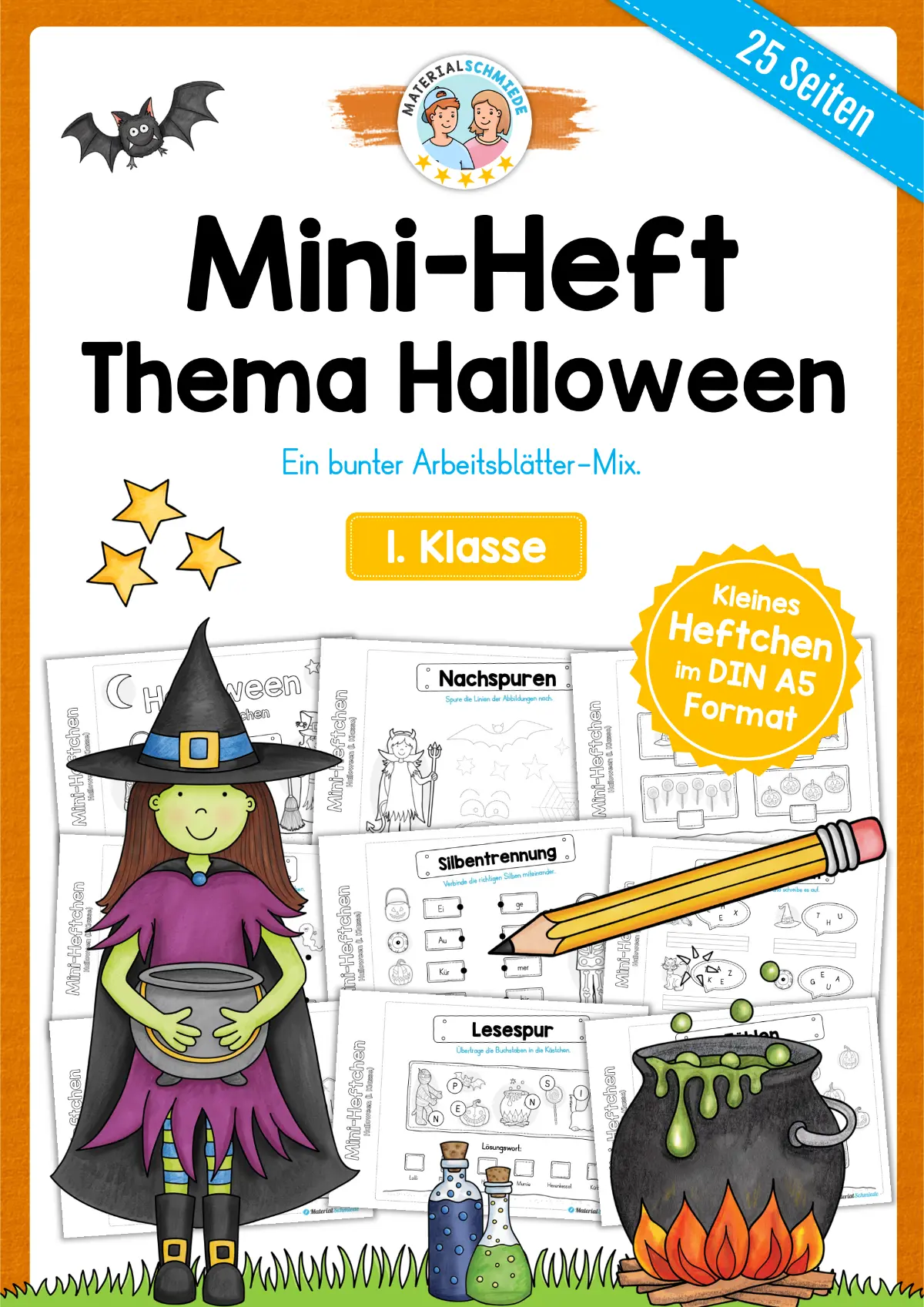 Mini-Heft: Halloween - 1. Klasse (25 Arbeitsblätter)
