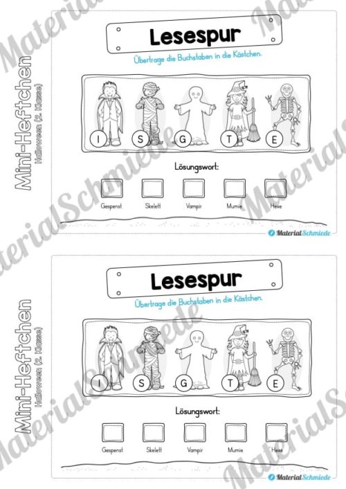 Mini-Heft: Halloween 2. Klasse (Vorschau 09)