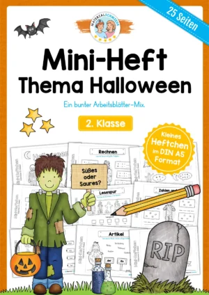 Mini-Heft: Halloween - 2. Klasse (25 Arbeitsblätter)