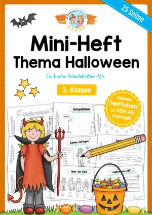 Mini-Heft: Halloween 3. Klasse (25 Arbeitsblätter)
