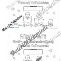 Mini-Heft: 10 Abschreibtexte zur Groß- und Kleinschreibung Thema Halloween (Vorschau 01)