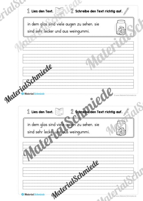 Mini-Heft: 10 Abschreibtexte zur Groß- und Kleinschreibung Thema Halloween (Vorschau 08)