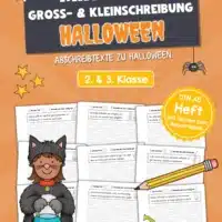 Mini-Heft: 10 Abschreibtexte zur Groß- und Kleinschreibung Thema Halloween