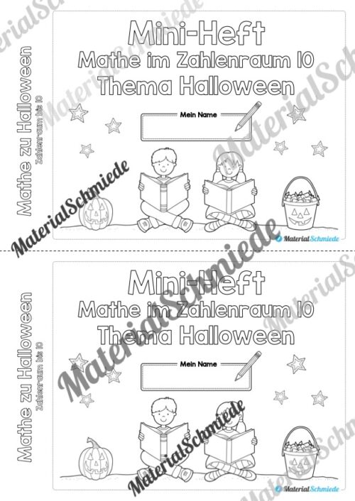 Mini-Heft: Mathe zu Halloween (Zahlenraum 10) - Vorschau 01