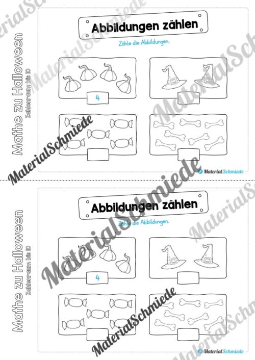 Mini-Heft: Mathe zu Halloween (Zahlenraum 10) - Vorschau 03