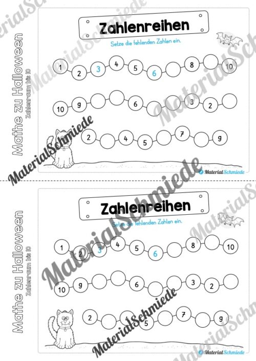 Mini-Heft: Mathe zu Halloween (Zahlenraum 10) - Vorschau 04