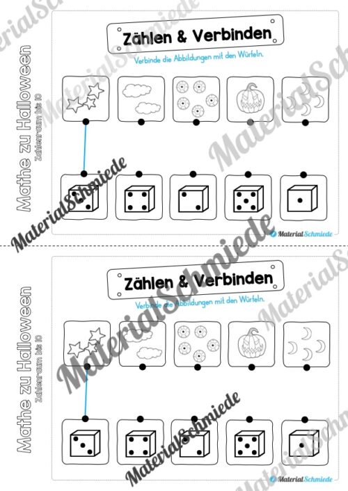 Mini-Heft: Mathe zu Halloween (Zahlenraum 10) - Vorschau 05