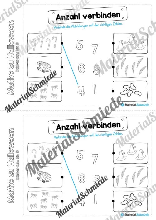 Mini-Heft: Mathe zu Halloween (Zahlenraum 10) - Vorschau 06