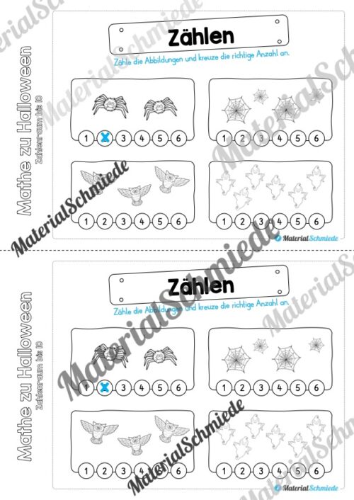 Mini-Heft: Mathe zu Halloween (Zahlenraum 10) - Vorschau 07