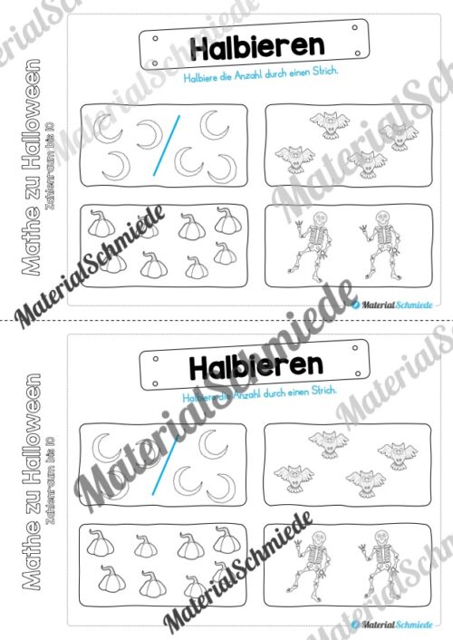 Mini-Heft: Mathe zu Halloween (Zahlenraum 10) - Vorschau 08