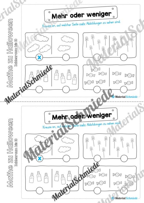 Mini-Heft: Mathe zu Halloween (Zahlenraum 10) - Vorschau 09