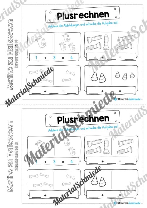 Mini-Heft: Mathe zu Halloween (Zahlenraum 10) - Vorschau 10