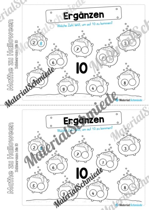 Mini-Heft: Mathe zu Halloween (Zahlenraum 10) - Vorschau 11