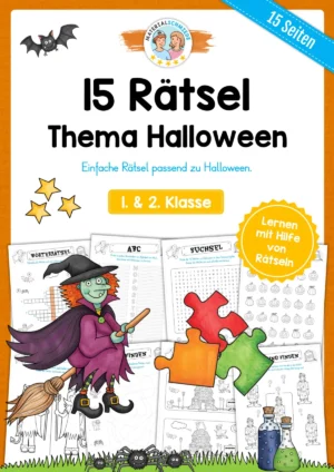 15 Rätsel zu Halloween (1. & 2. Klasse)