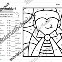 8 Rechenmalblätter zu Halloween: Kleines Einmaleins (Vorschau 01)