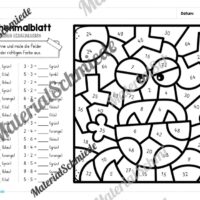 8 Rechenmalblätter zu Halloween: Kleines Einmaleins (Vorschau 04)